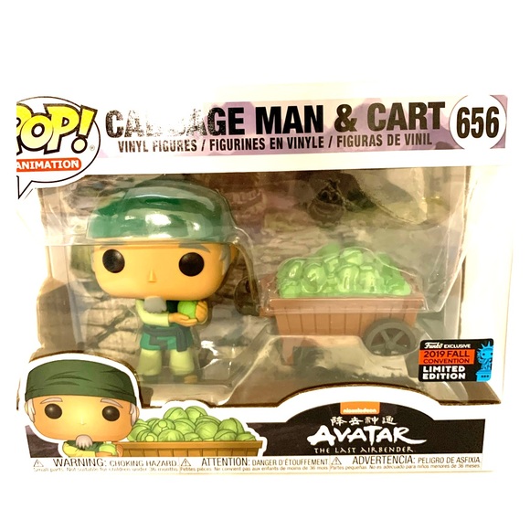 Avatar The Last Airbender Cabbage Man on Cart Shared Sticker NYCC 2019 Exclusive Funko Pop Avatar The Last Airbender Cabbage Man on Cart Shared Sticker NYCC 2019 Exclusive Funko Pop